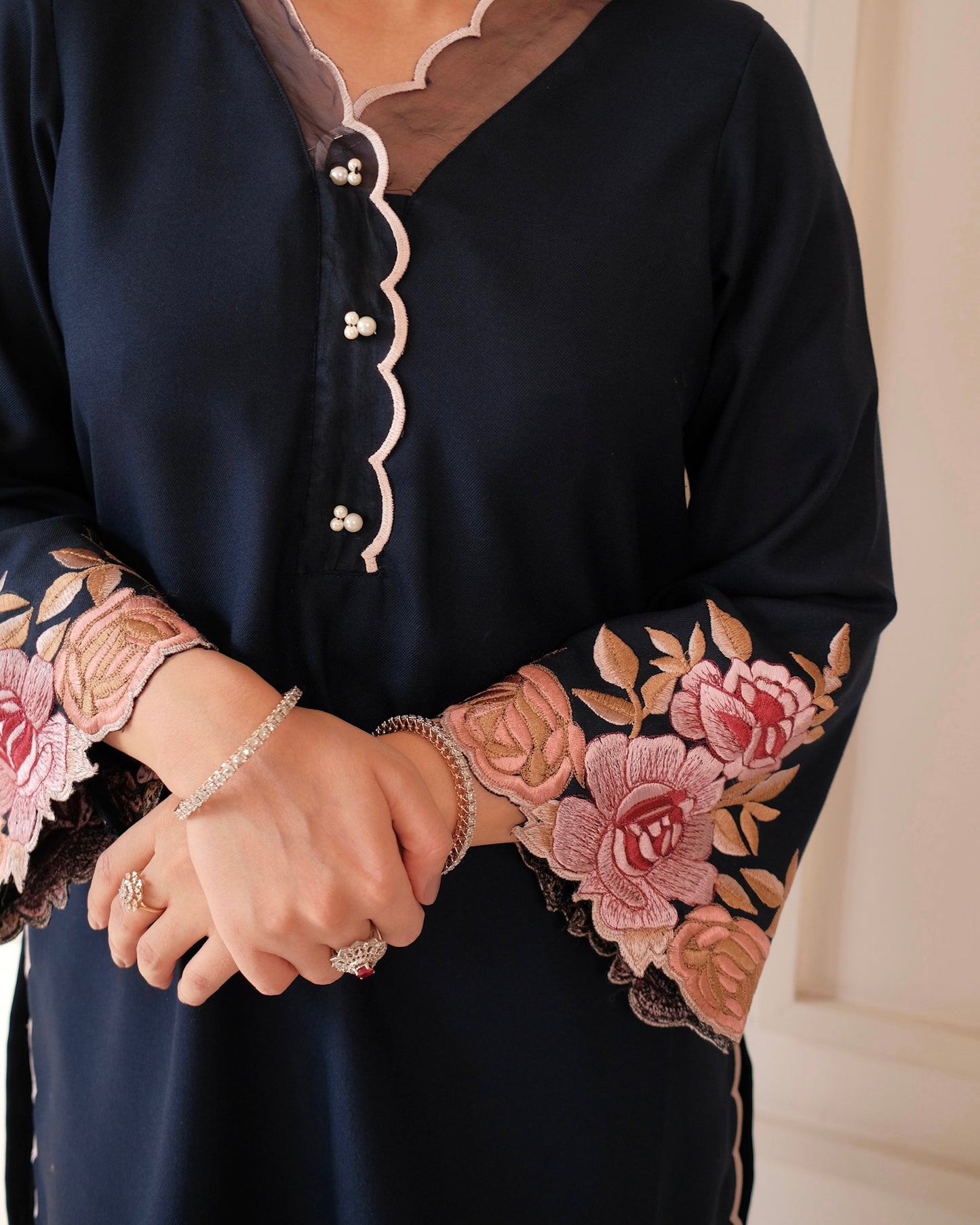 Pashmina Embroidered Co-ord Set