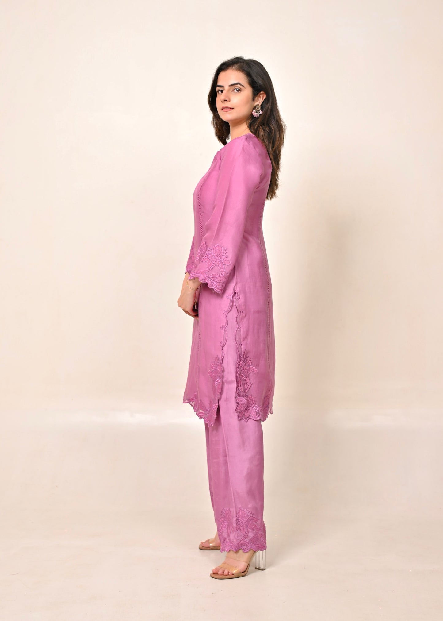 Mauve Pure Organza Ensemble
