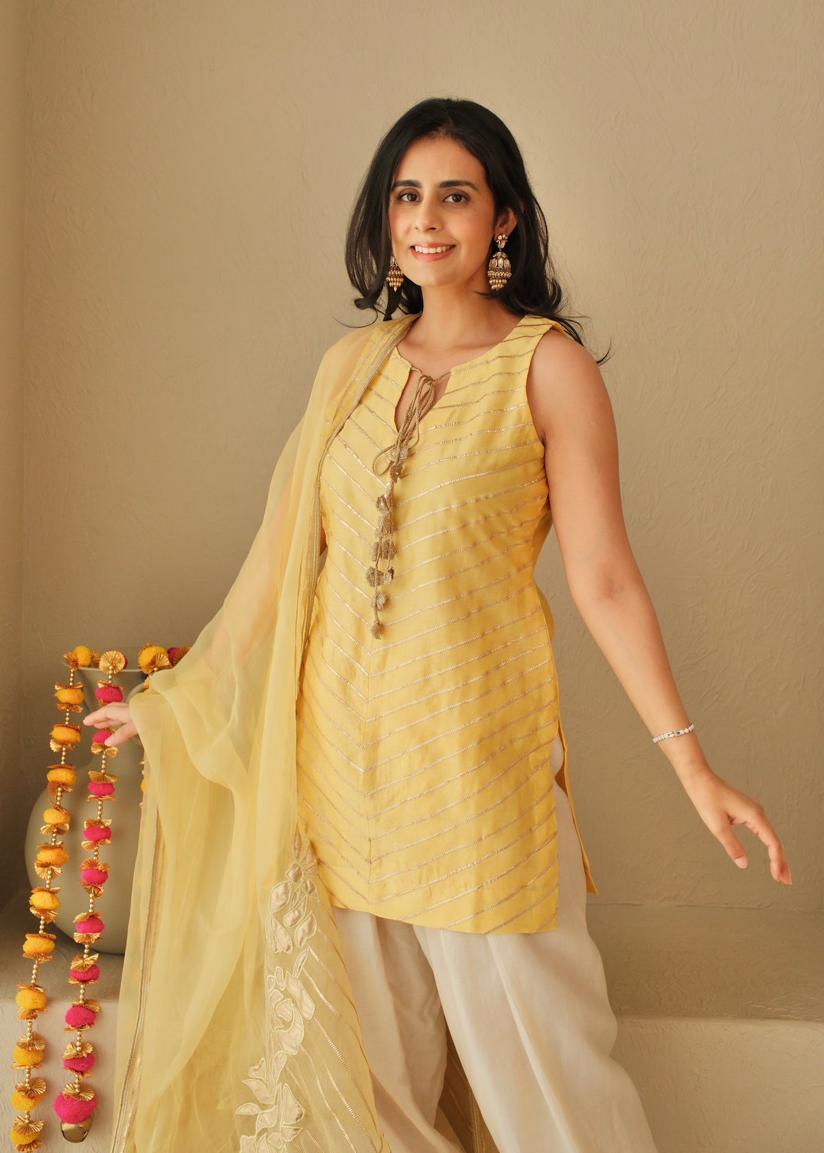 Kesariya- Pure Chanderi Ensemble