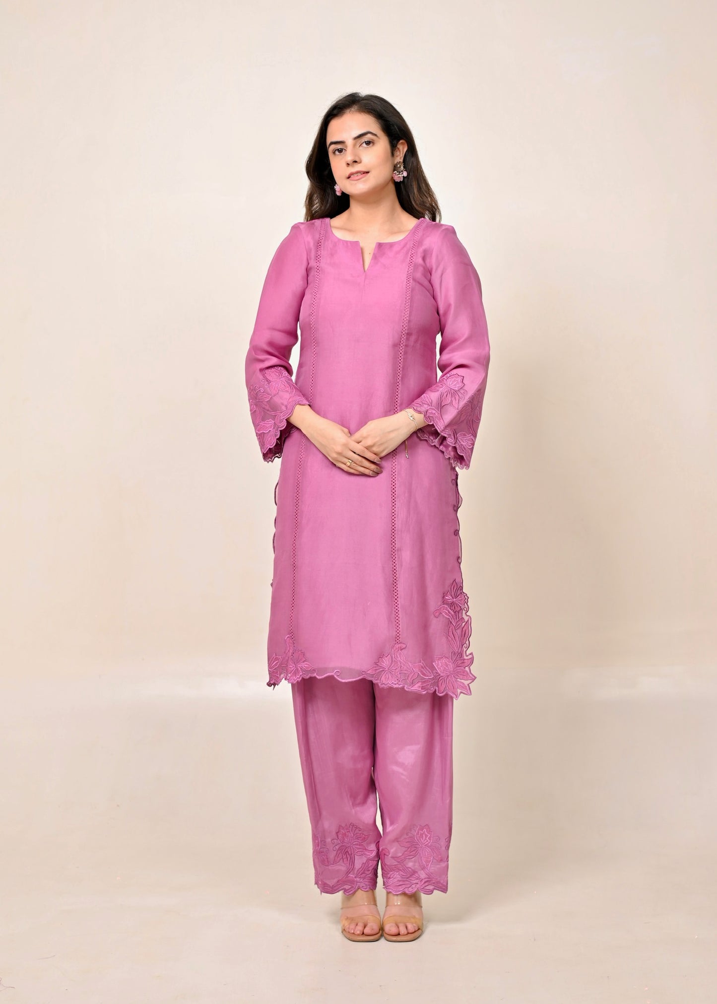 Mauve Pure Organza Ensemble