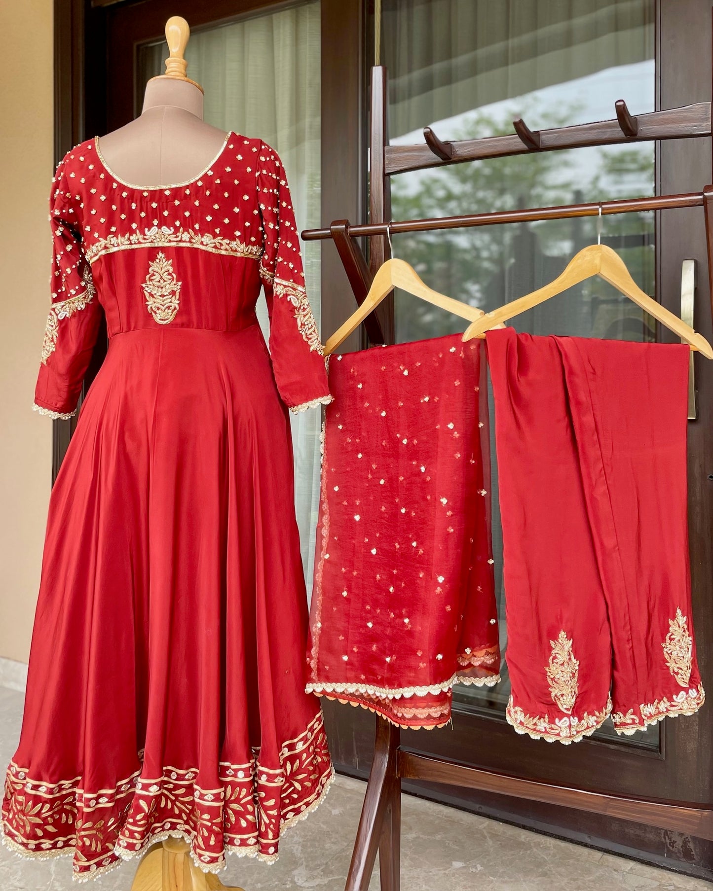 Scarlet Elegance Anarkali Suit