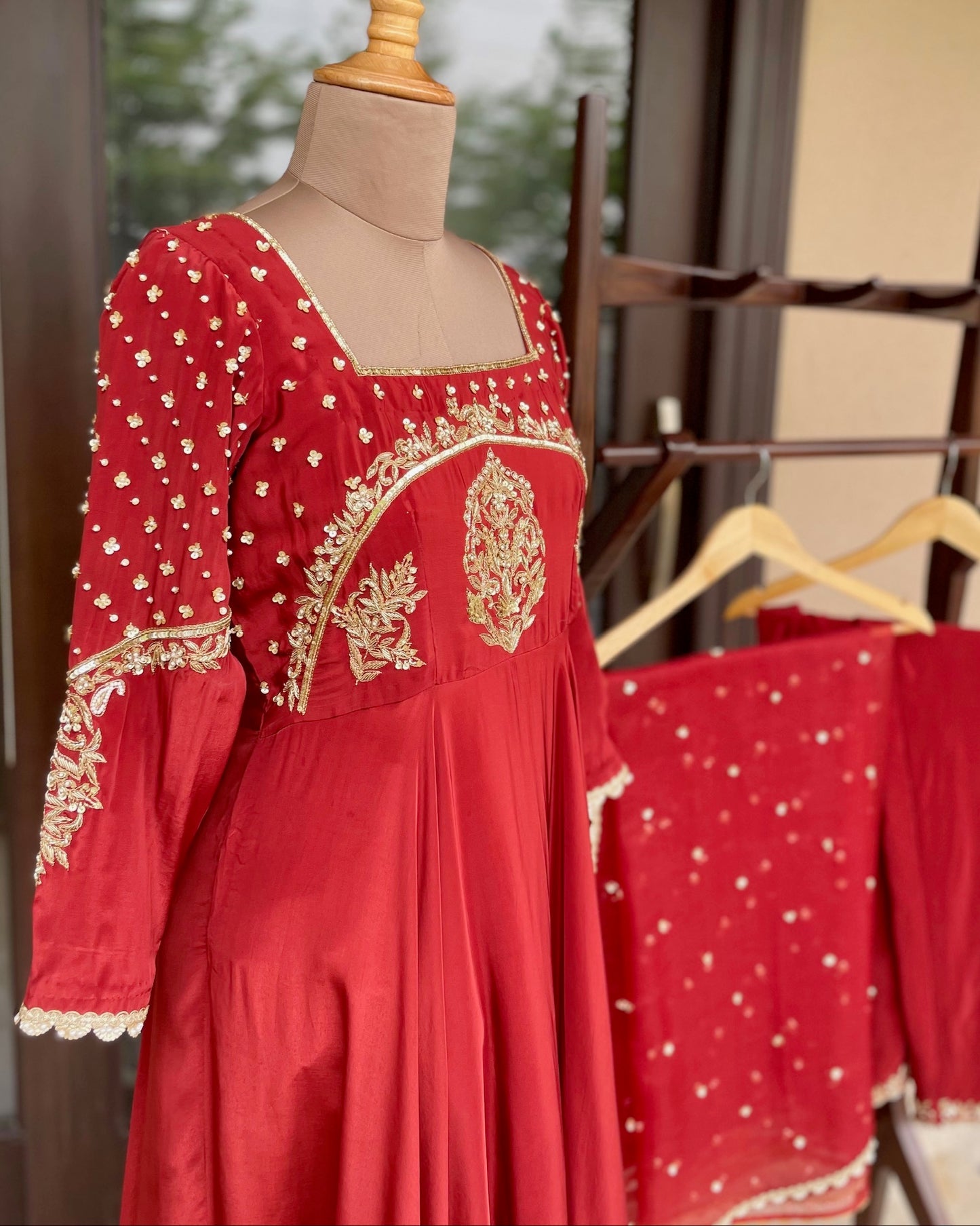 Scarlet Elegance Anarkali Suit