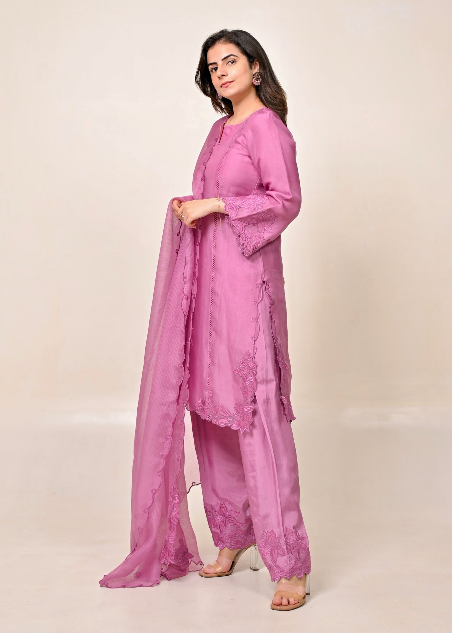 Mauve Pure Organza Ensemble