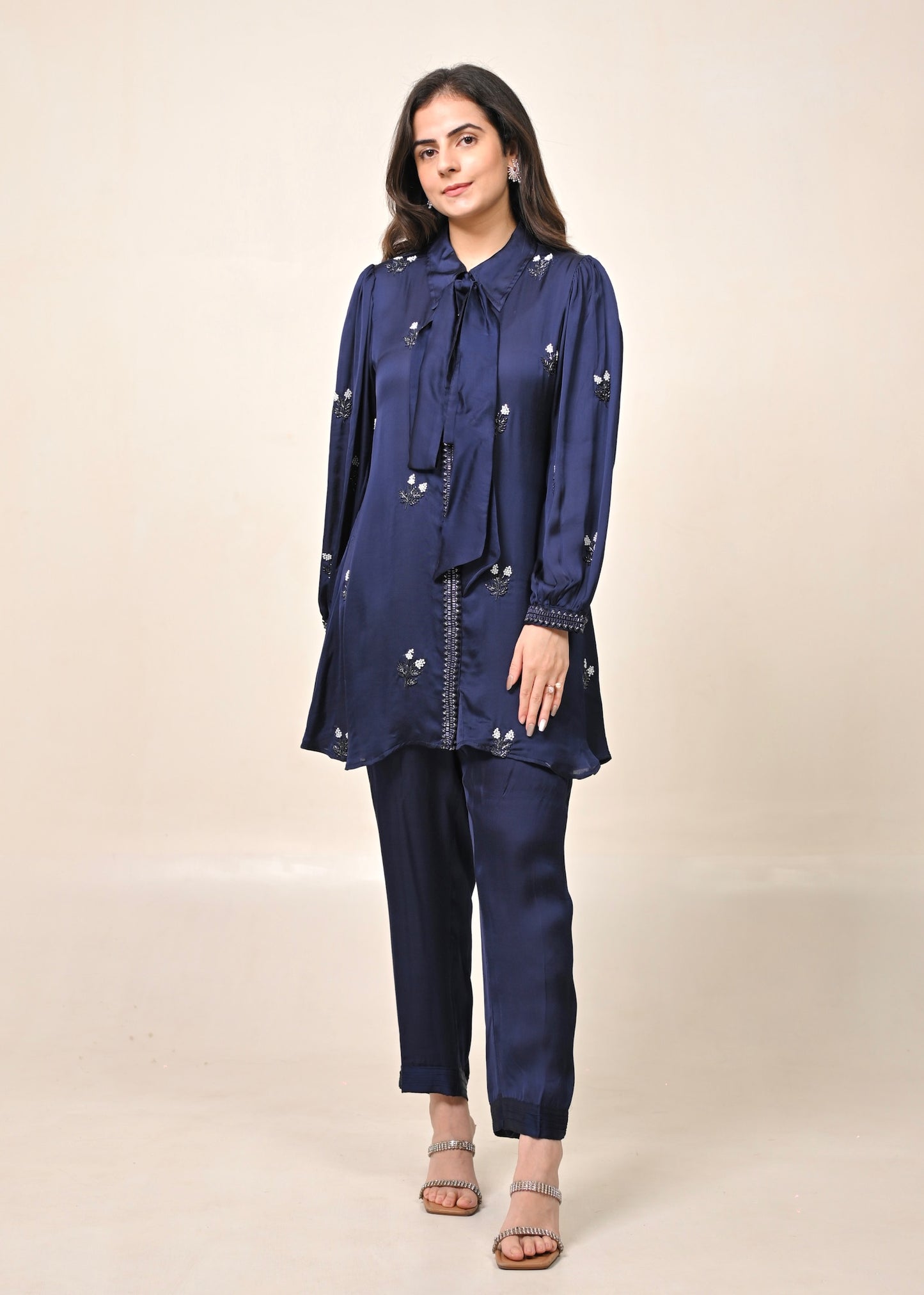Navy Cotton Modal Co-ord Set