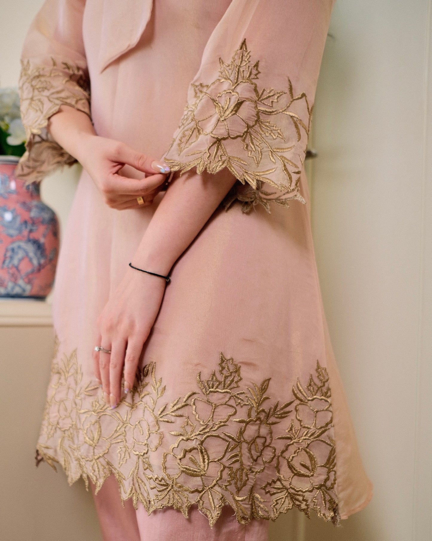 Rose Gold Shimmer Knot Co-ord Set