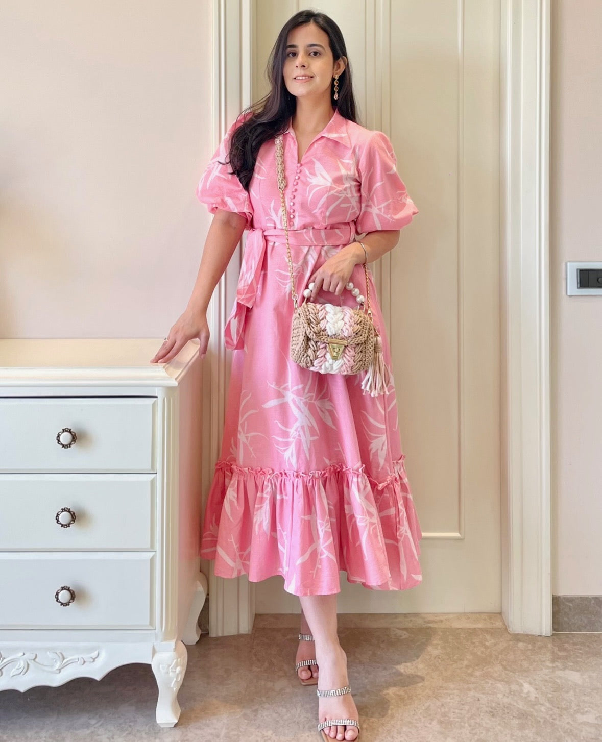 Printed Frill Dress