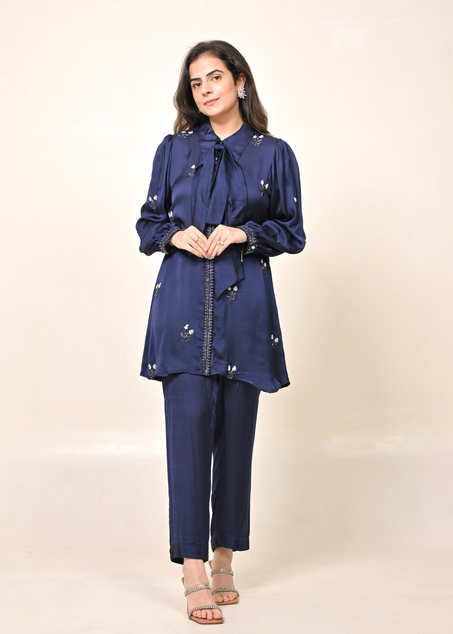 Navy Cotton Modal Co-ord Set