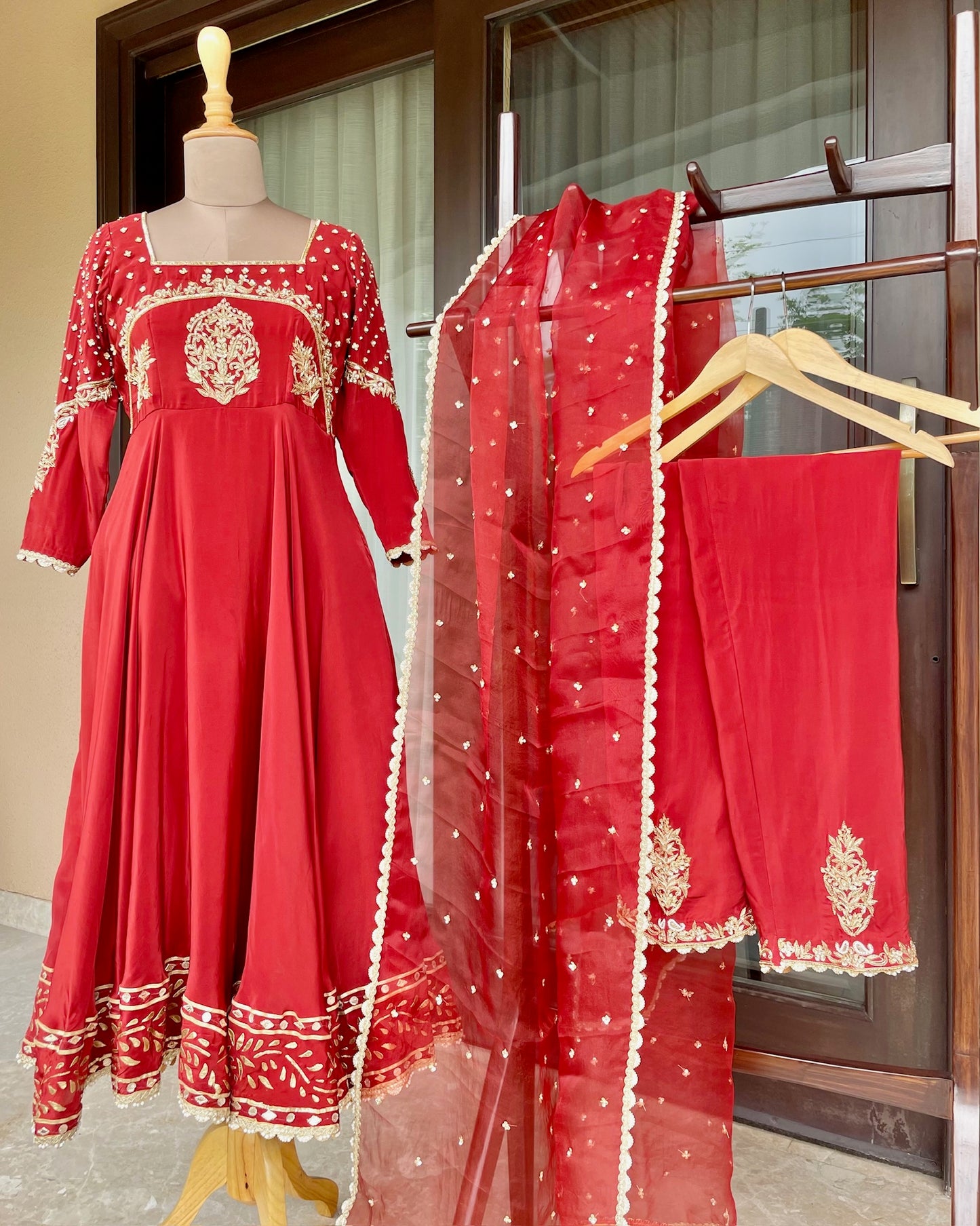 Scarlet Elegance Anarkali Suit
