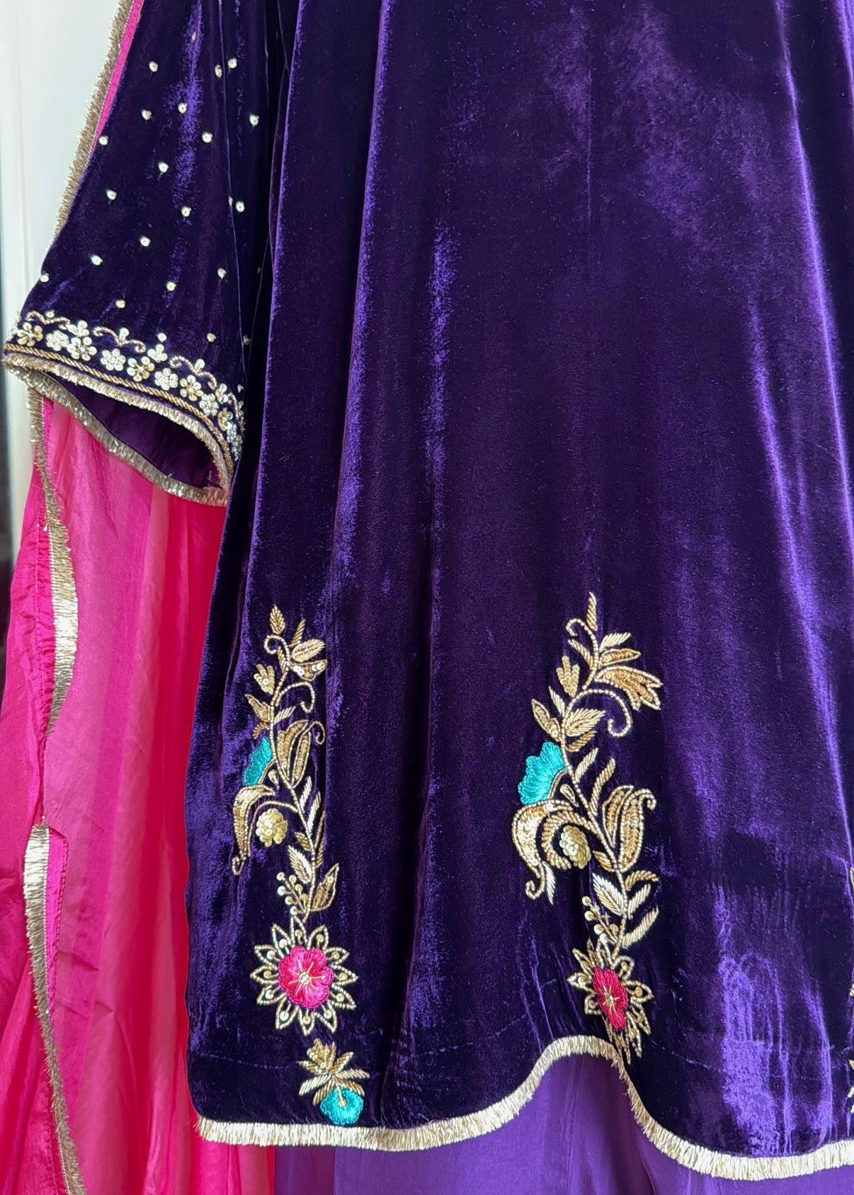 Royal Purple Velvet & Silk Ensemble