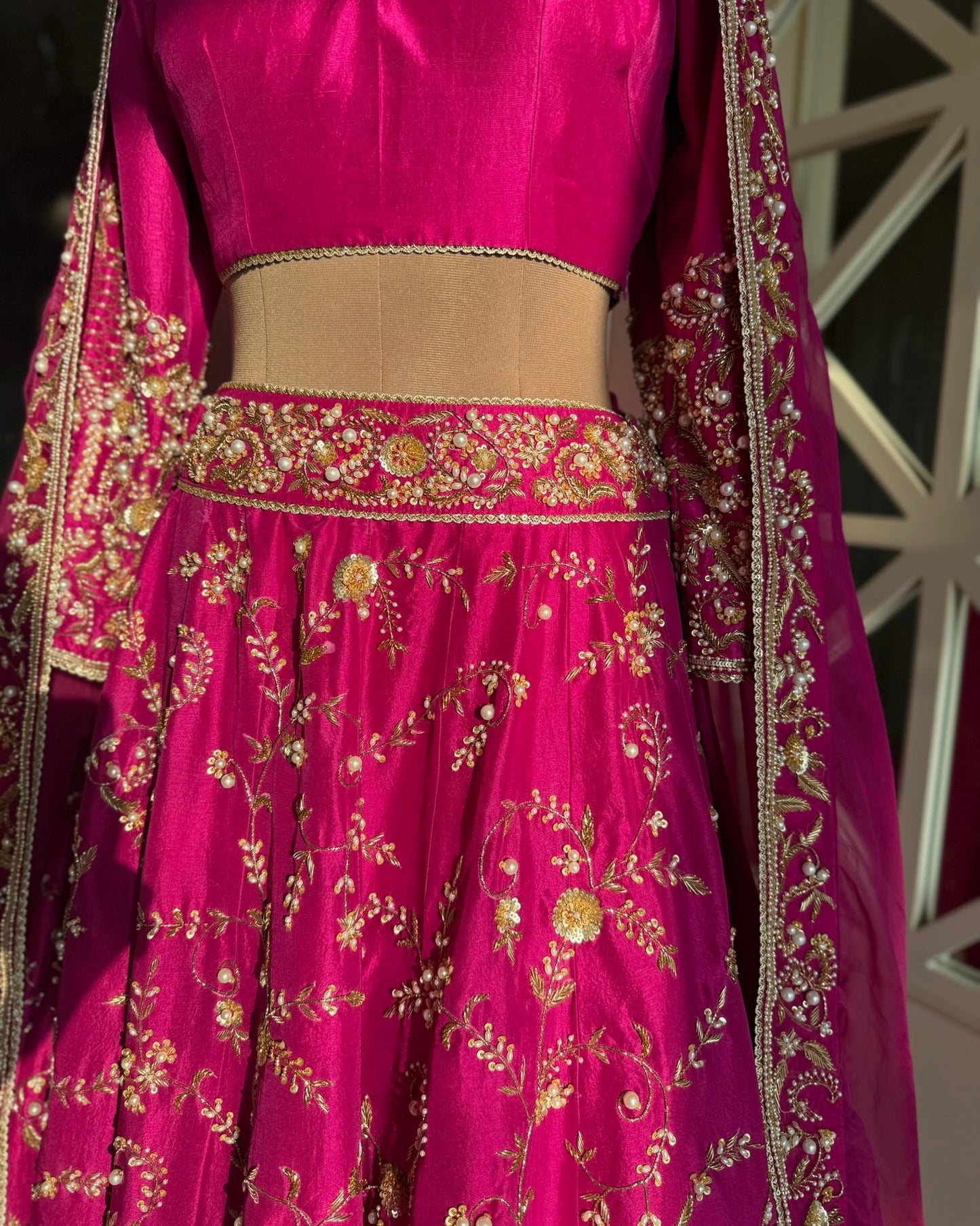 Rani Pink Silk Lehenga
