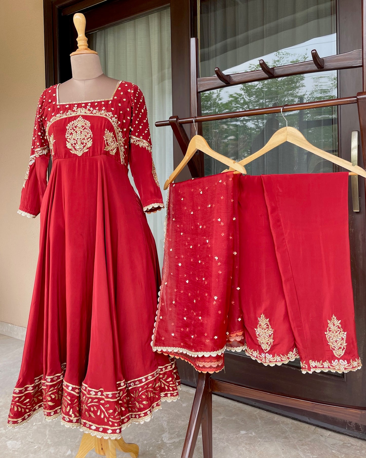 Scarlet Elegance Anarkali Suit