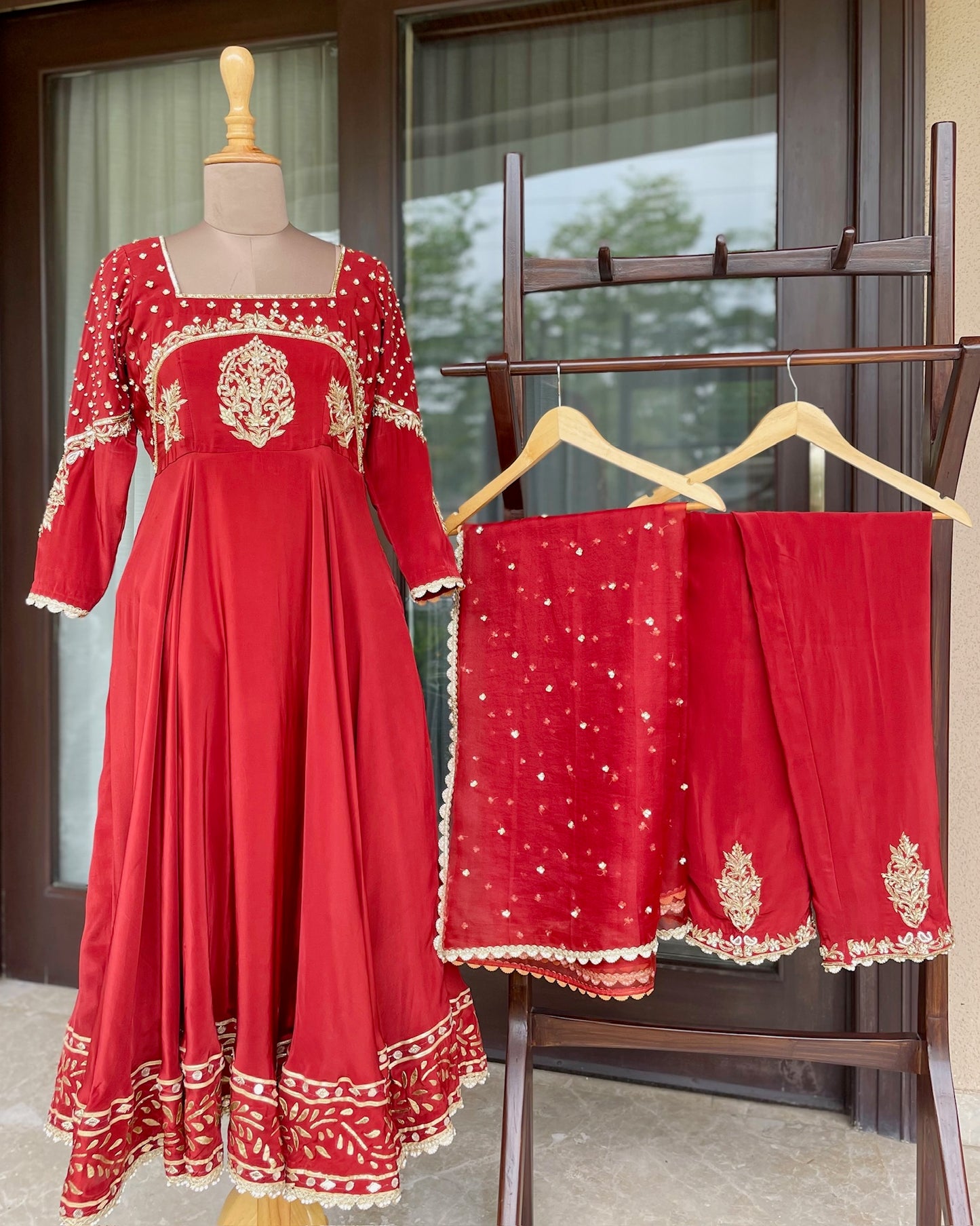 Scarlet Elegance Anarkali Suit