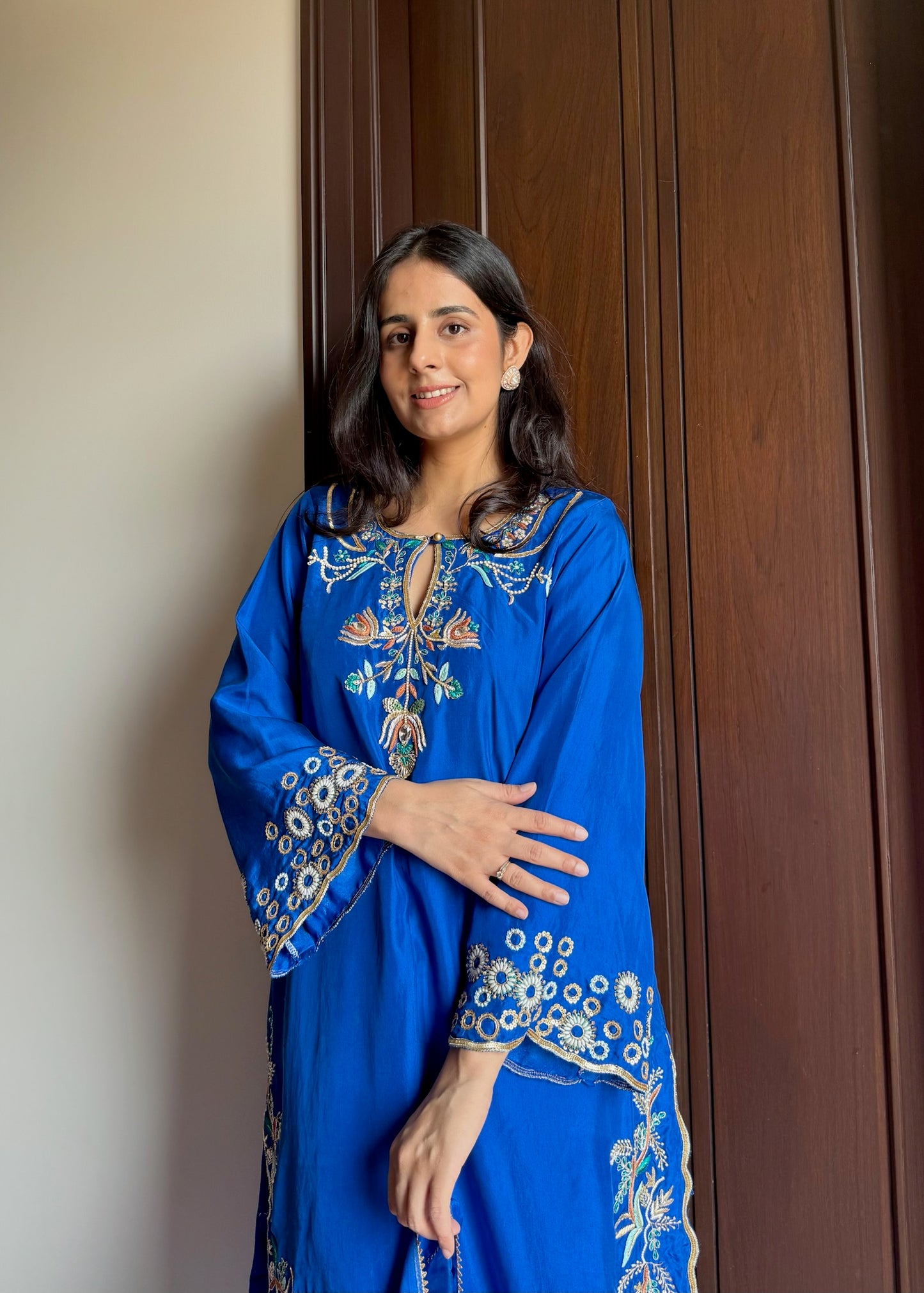 Electric Blue- Pure Silk Suit