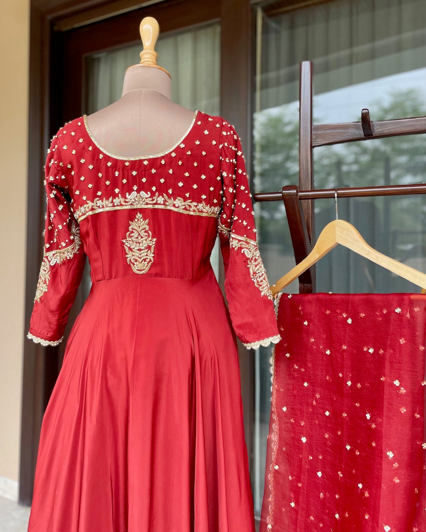 Scarlet Elegance Anarkali Suit