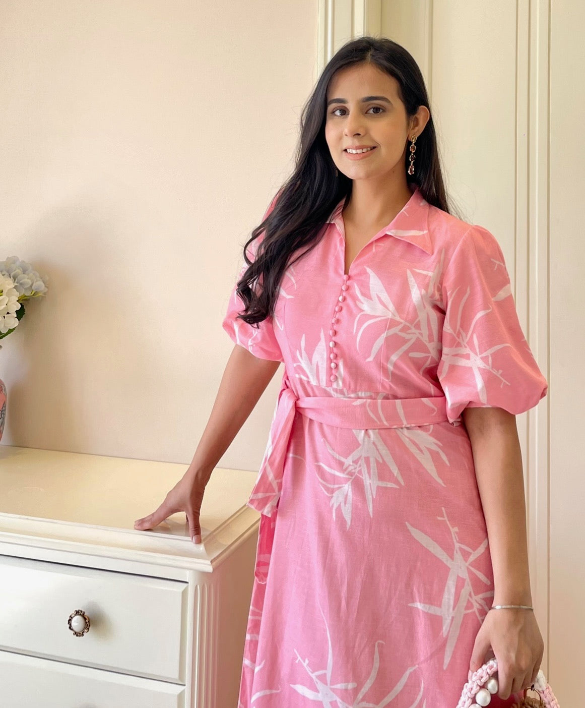 Printed Frill Dress