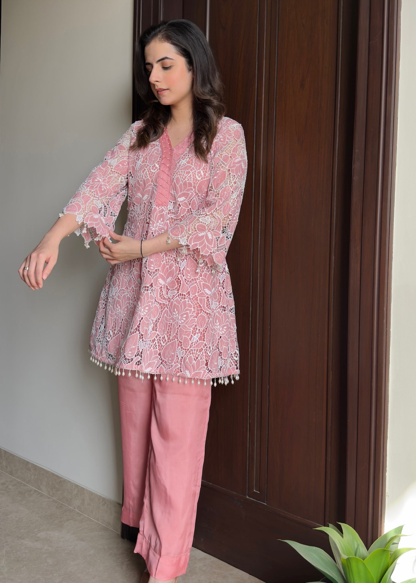 Zaria Co-ord Set – Blush Bloom