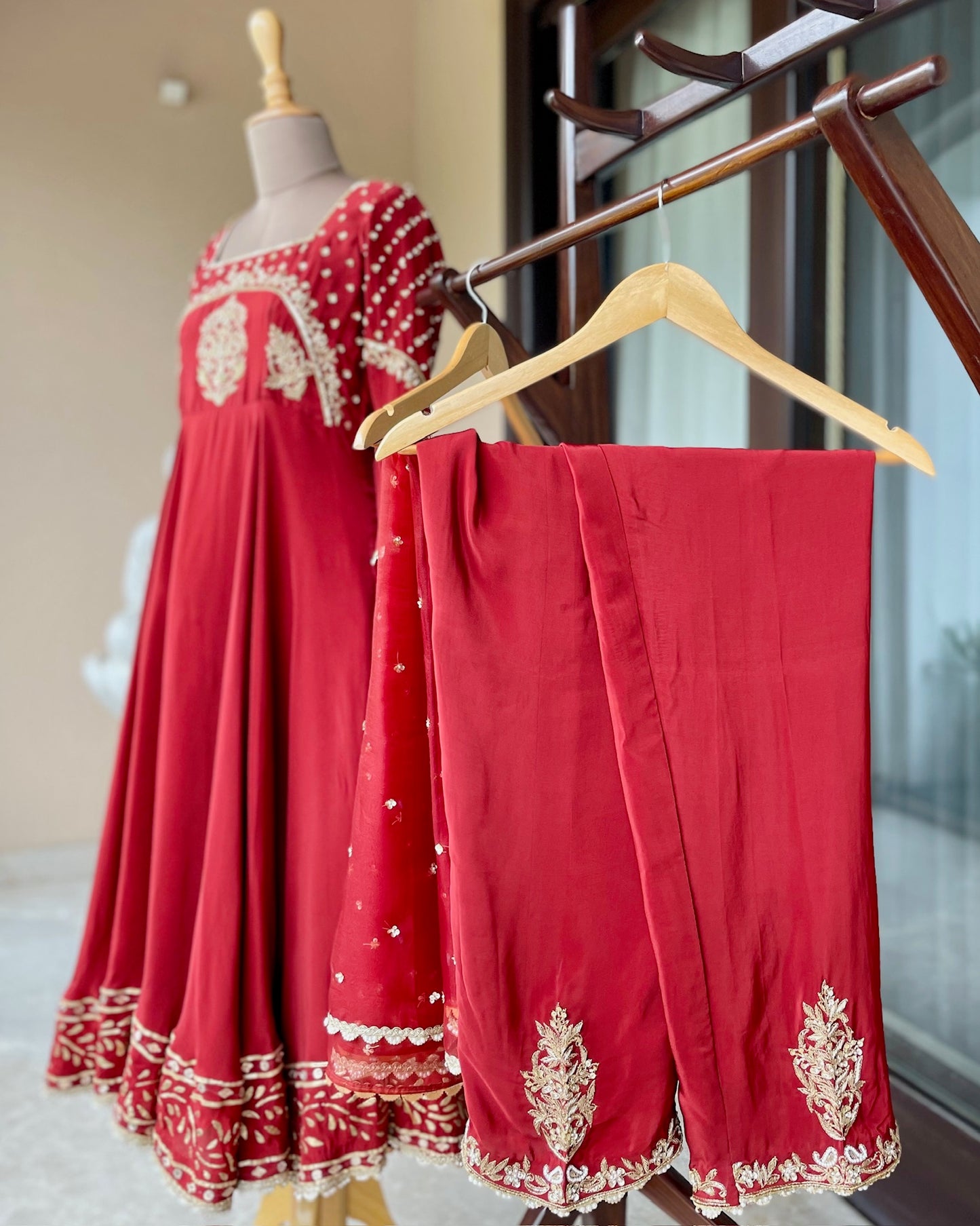 Scarlet Elegance Anarkali Suit