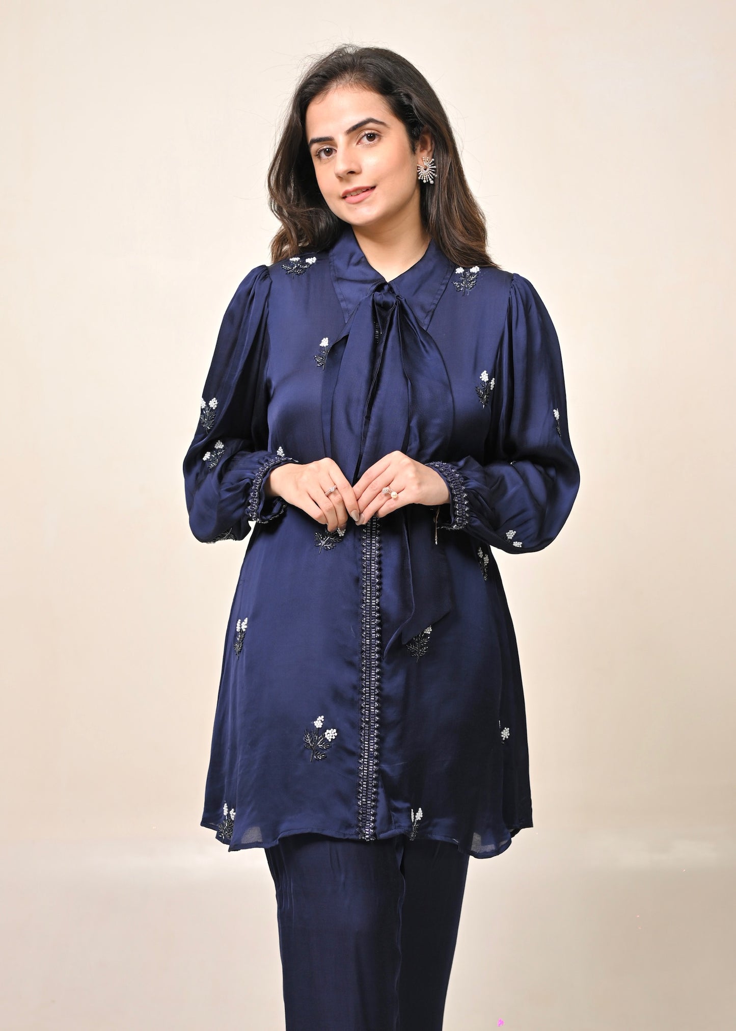 Navy Cotton Modal Co-ord Set
