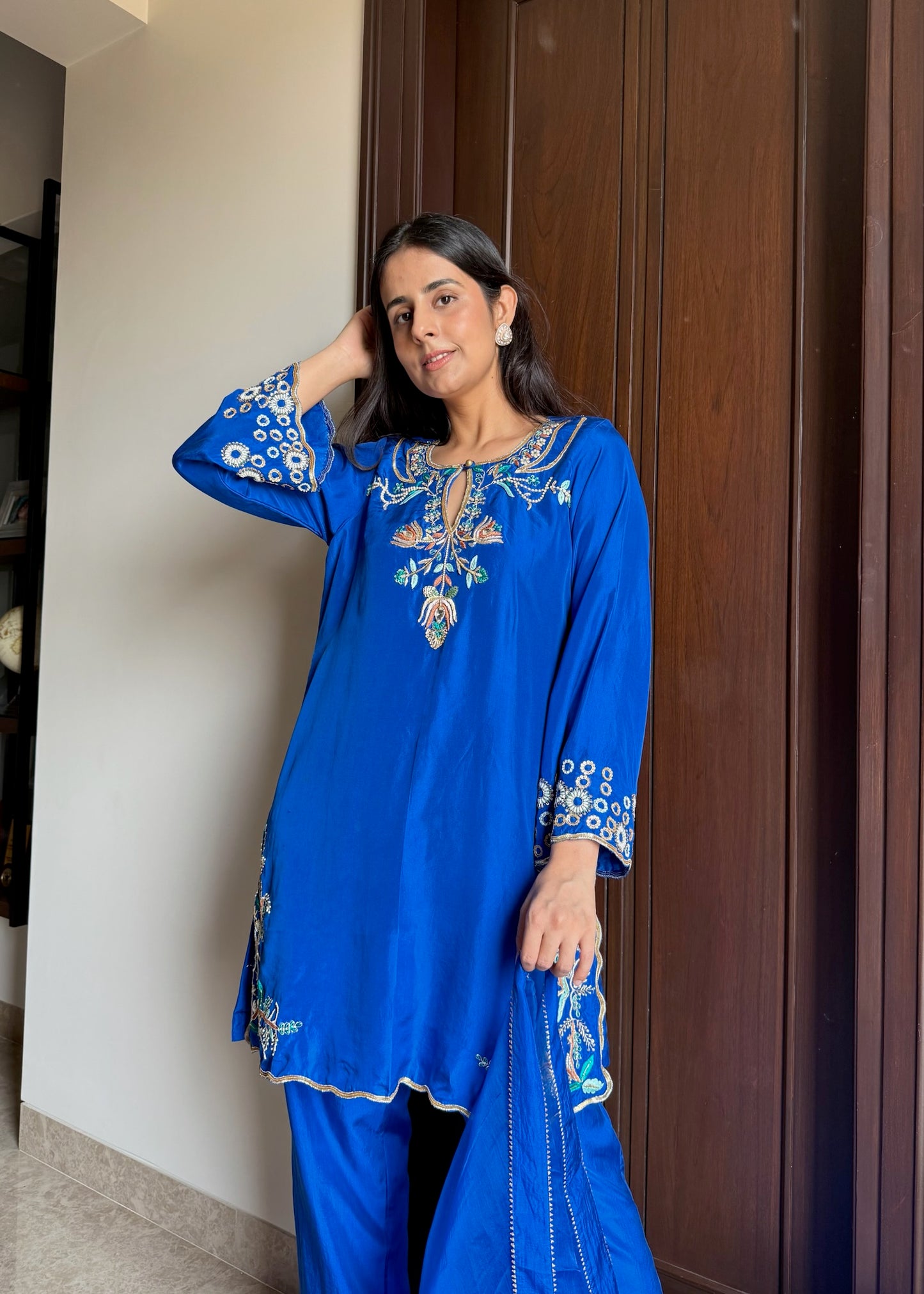 Electric Blue- Pure Silk Suit
