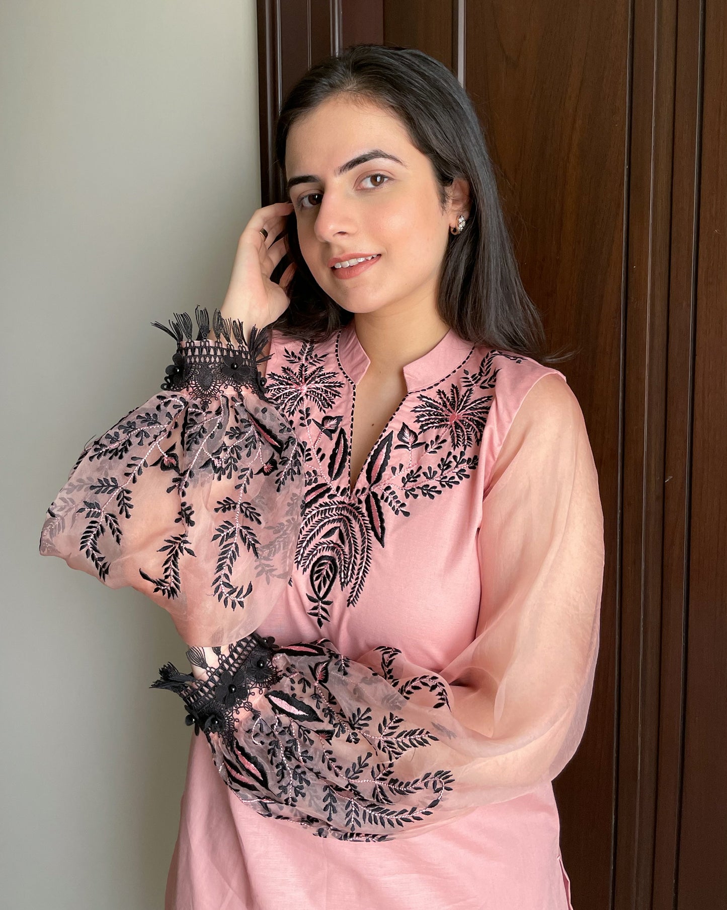 Blush Noir Elegance- Cotton Co-ord Set