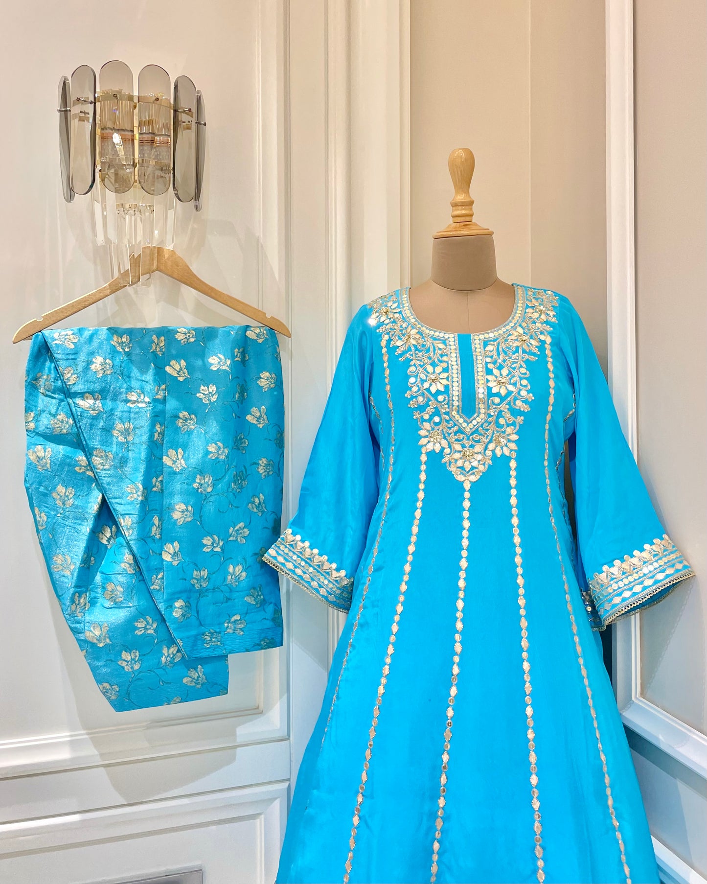 Ethereal Bloom Embroidered Anarkali Set