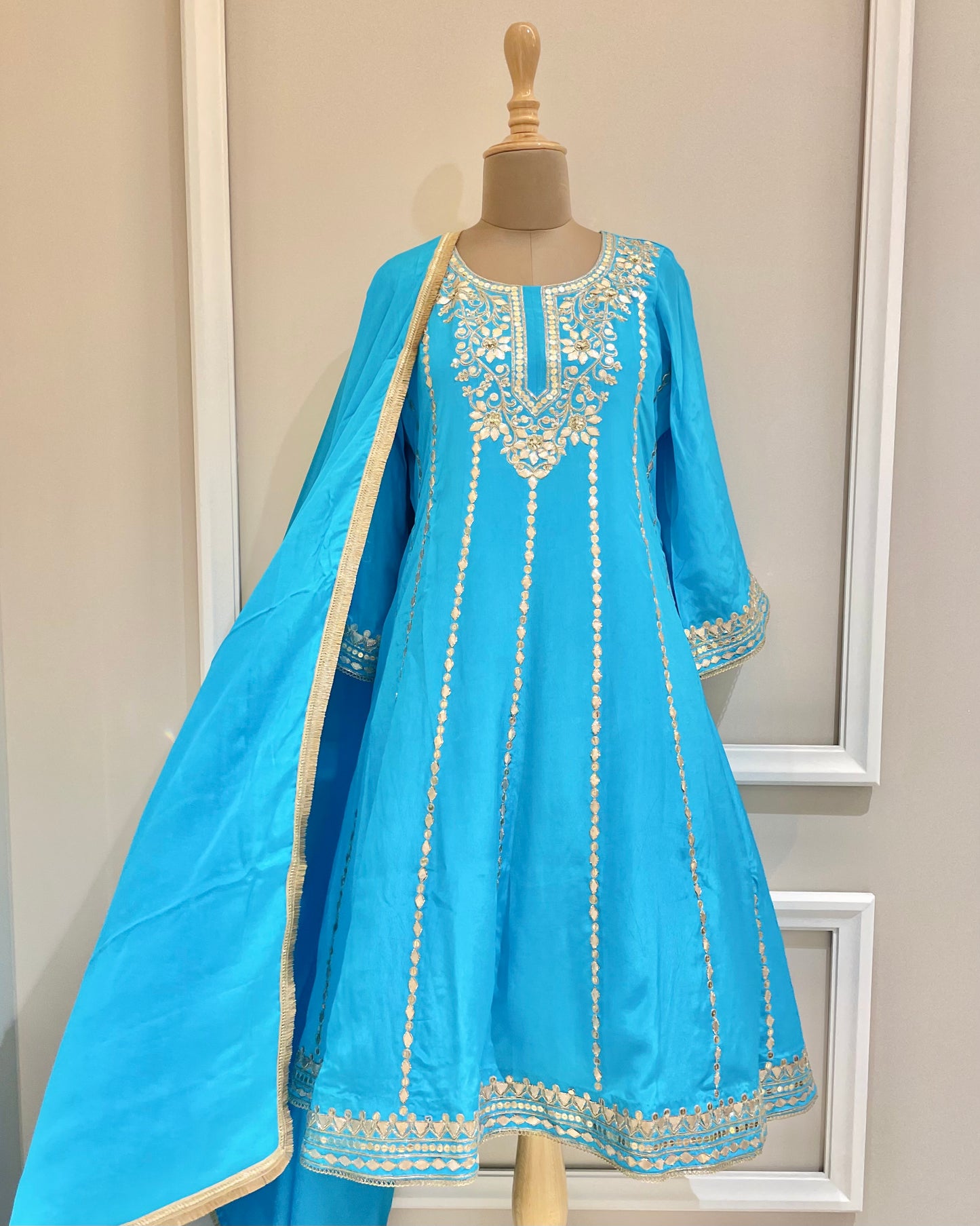 Ethereal Bloom Embroidered Anarkali Set
