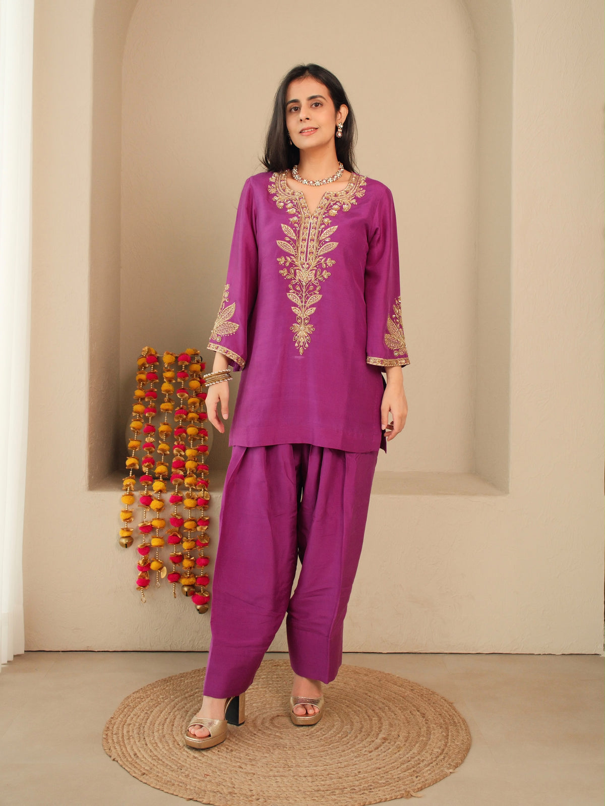 Jaam- Pure Silk Farshi Salwar Set