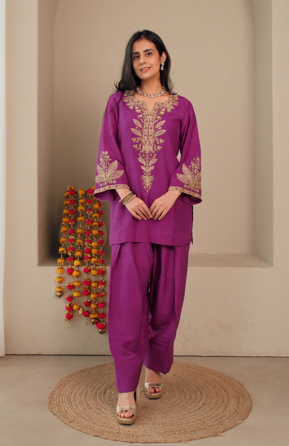 Jaam- Pure Silk Farshi Salwar Set