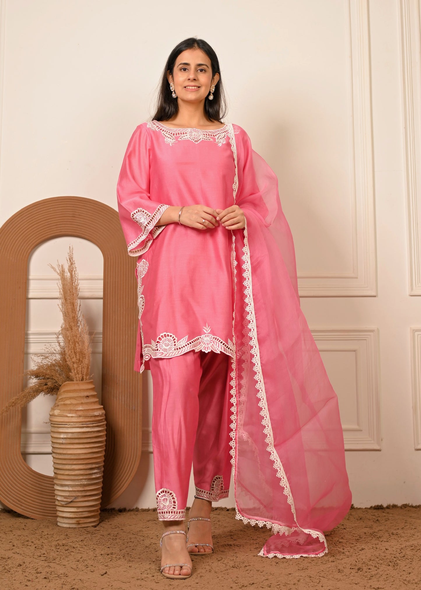 Gulabi Grace – Pure Chanderi Suit Set