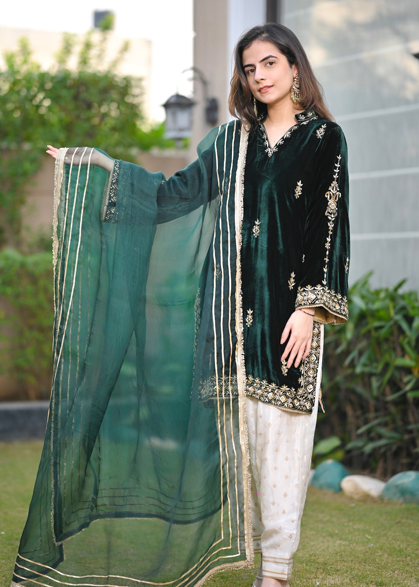 Deep Emerald Pure Velvet Ensemble