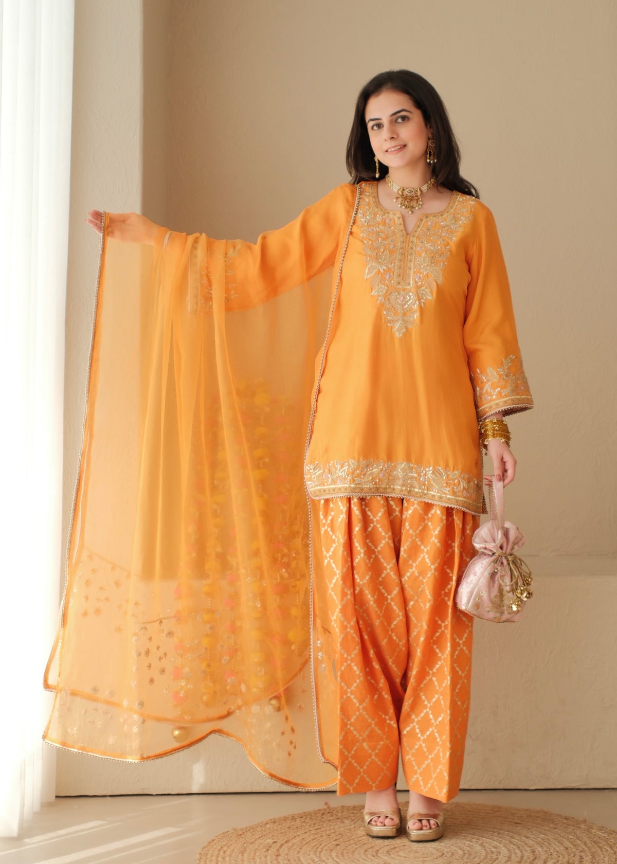 Gulnaar- Pure Silk Ensemble
