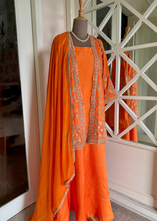 Tangerine Sharara Set