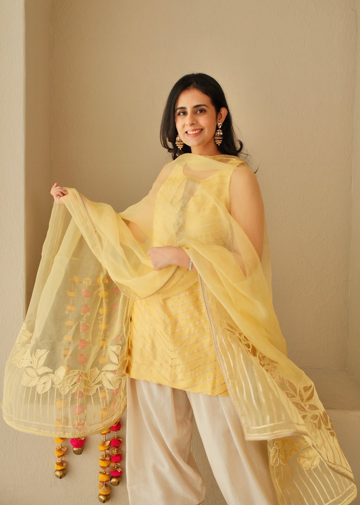 Kesariya- Pure Chanderi Ensemble
