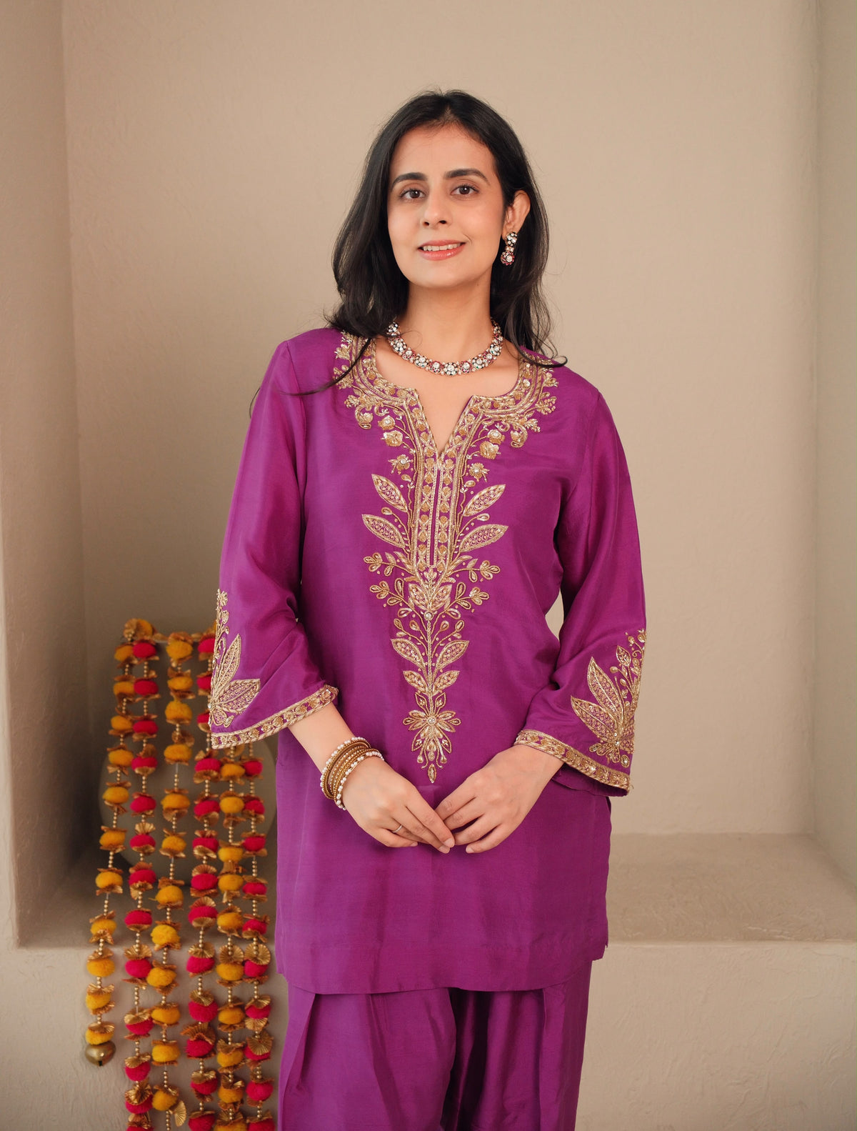 Jaam- Pure Silk Farshi Salwar Set