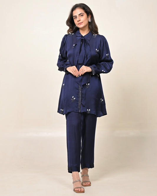 Navy Cotton Modal Co-ord Set