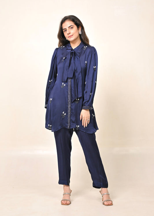Navy Cotton Modal Co-ord Set