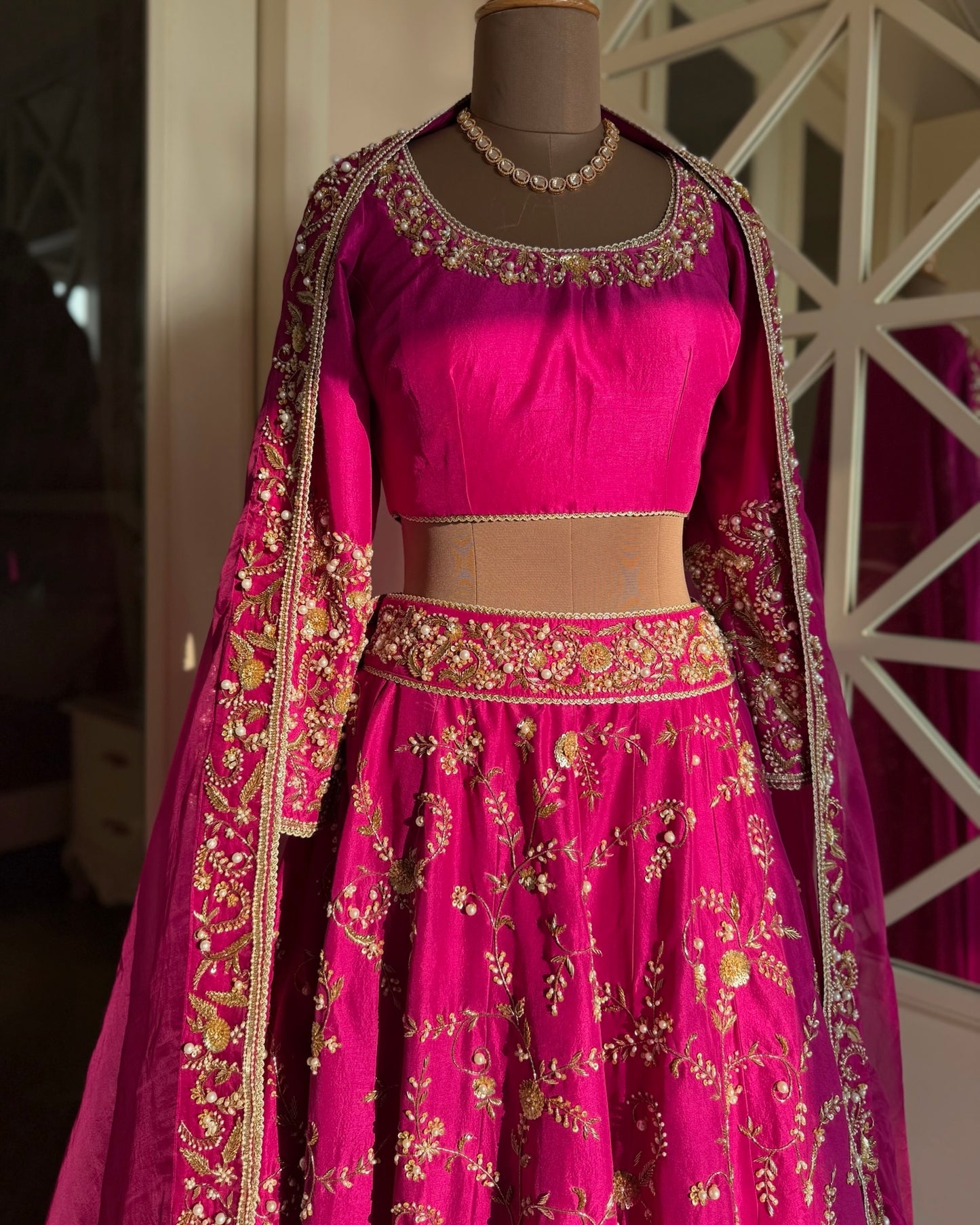Rani Pink Silk Lehenga